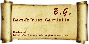 Bartánusz Gabriella névjegykártya